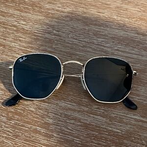 Ray-Ban Black Lens Gold Frame Sunglasses
